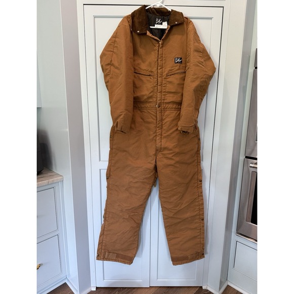 VTG Polar King Key Canvas Insulated Lined Coveralls Mens Size 46x32 Workwear USA - Picture 1 of 11